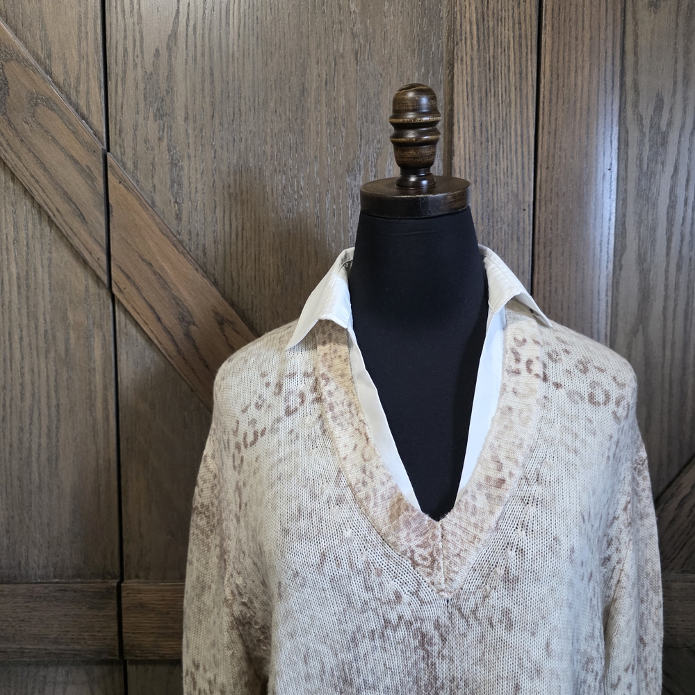 Brochu Walker Cashmere Blend Cream Knit Sweater - Picture 2 of 4
